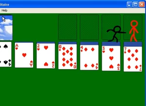 The Animator clicks the "Deal" option, stopping the Chosen One from hitting the Dark Lord...