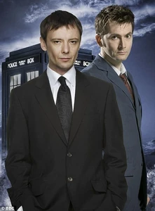 The Master and the Tenth Doctor on a promotional poster.