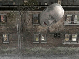 Andrew's severed head.