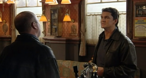 Phil confronts Dan for giving Peggy and Ricky a hard time (2000).