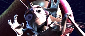 Hopper about to be eaten alive.jpg (358 KB) Hopper's death and final moments, as he's about to be eaten by baby chicks as he screams in horror