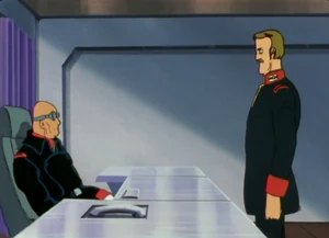 Jamaican reporting to Bask about the stolen Gundam.