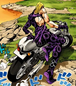 Melone's motorbike.