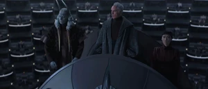 Mas Amedda's first appearance in Star Wars: Episode I – The Phantom Menace.