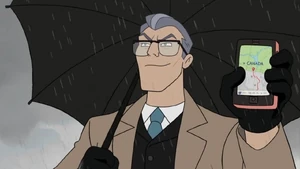 Trout showing them Panda's phone, revealing how he knew where they were going to Canada.