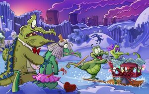 Cranky shocked in anger that Allie now likes Swampy instead of him.