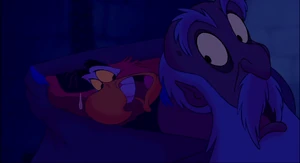 "Jafar, can you hurry up! I'm dying in here!"