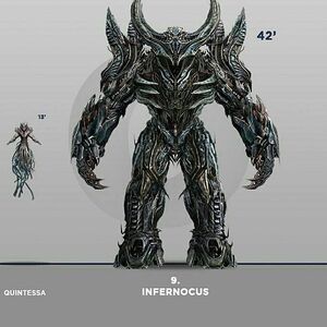 Size comparison between Infernocus and Quintessa.