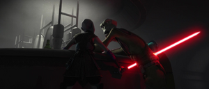 Ventress murders Oked for his aggressive propositioning.