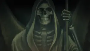 Statue depicting Death in a more traditional sense.