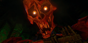 The skeleton awakening.