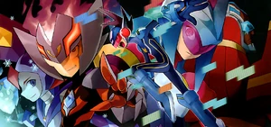 MMSF3Group.png (620 KB) Queen Virgo on one of the official arts of Mega Man Star Force 3.