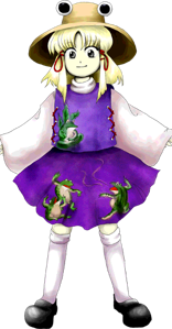 Th10Suwako.png (60 KB) Her appearance in Mountain of Faith