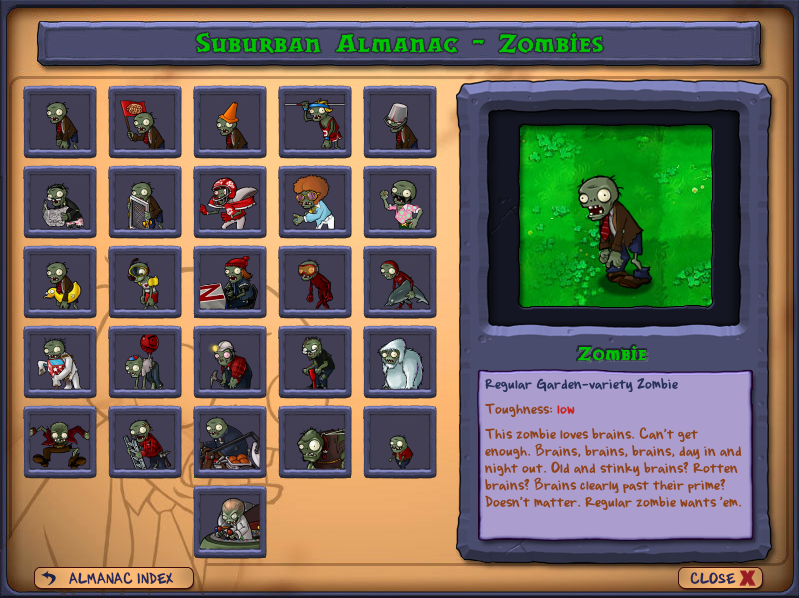 Zombies (Plants vs. Zombies), Plants vs. Zombies Wiki