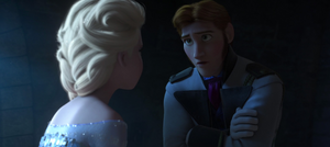 (Elsa: But I'm a danger to Arendelle! Get Anna!) "Anna has not returned."