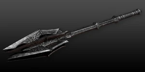 A model of Sauron's mace made for a Skyrim mod.