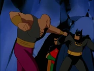 Ubu trying to fight Batman