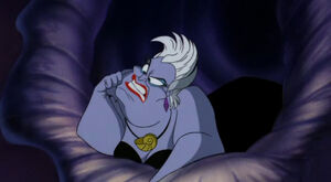 Ursula, after noticing that Ariel is dangerously close (from her point-of-view) to kiss Eric, decides to take the matters into her own tentacles.