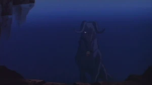 Chirin looking into his reflection.