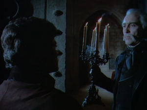 Dracula first meeting Jonathan Harker.