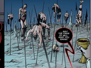 Dracula’s impaled victims.