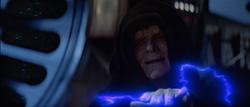 Emperor Palpatine zapped