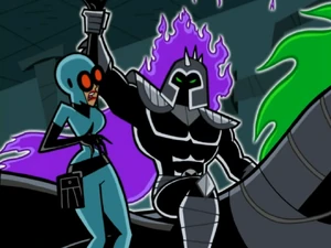 The Fight Knight holding Maddie hostage