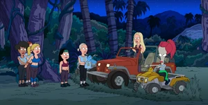 Confronting Hayley and Francine.