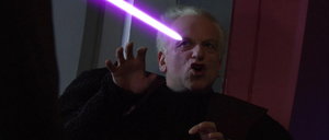 Windu declared that the threat of the Sith would never return and that Sidious had lost, angering the Sith Lord.