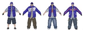 Westside Rollerz Concept Art - 4 gang members