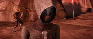 The warriors' first trial would also serve as an initiation assessment for Ventress — the Test of Fury was the first part of the Selection process.