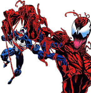 Carnage and his two most hated foes, his archenemies Venom and Spider-Man.