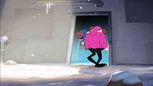 Showing a rare case of compassion, Eggman takes Metal Sonic back.