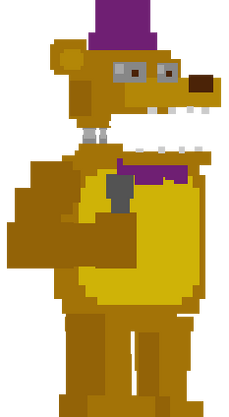 Fnaf 1 golden freddy pixel art