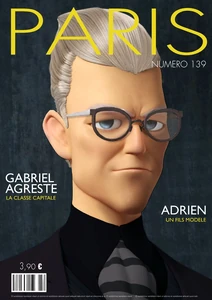 Gabriel on a magazine cover