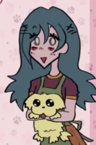 A cropped image of Lacey seen in the beginning of Lacey’s Petshop.