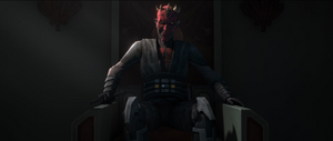 As Maul pulled his weapon away, Kenobi ran to Satine's side.