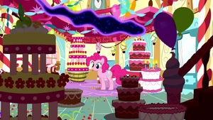 Tantabus in Pinkie Pie's dream.png (1.31 MB) Tantabus prepares to turn cakes into monsters in Pinkie Pie's dream.