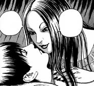 Fortune Teller seducing Tomio and tells him that she wants his head.