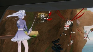 Lancers crushed by falling rock.