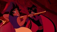 Jafar fighting Aladdin.