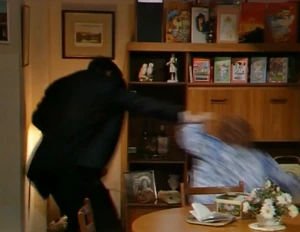 Alan violently attacks Rita in her house.