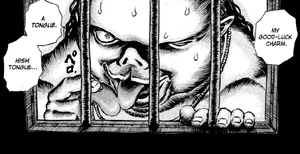 Torturer tongue.jpg (240 KB) The torturer shows off Griffith's tongue to taunt Band of the Hawk members.