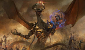 Nicol Bolas destroying his enemies.