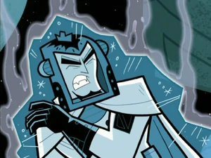 An enraged Vlad thaws himself out of the ice block.....