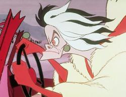 Cruella chasing the puppies