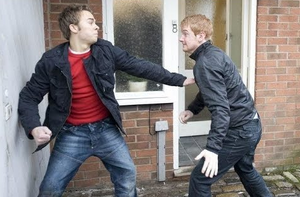 David Platt fighting his arch-rival Gary Windass.