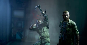 Jacob congratulating the Junior Deputy for completing his test by killing Eli.