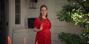 A heavily pregnant Love in the season two finale.