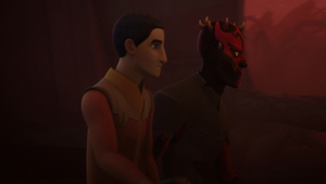 When Ezra asks Maul where his family and people are, Maul responds that he is the last survivor and that his family were killed.